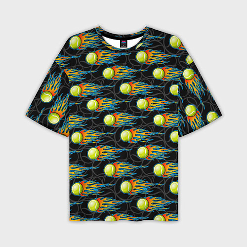Мужская футболка оверсайз Мячики теннисные / 3D-принт – фото 1