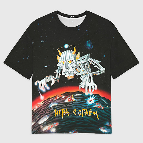Мужская футболка оверсайз Ария Игра с огнём / 3D-принт – фото 1
