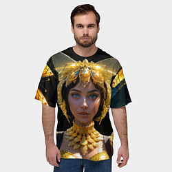 Футболка оверсайз мужская Девушка королева бабочек, цвет: 3D-принт — фото 2