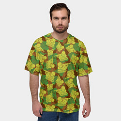 Футболка оверсайз мужская Танчики - камуфляж, цвет: 3D-принт — фото 2