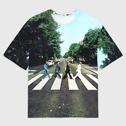 Футболка оверсайз мужская The Beatles альбом Abbey Road, цвет: 3D-принт