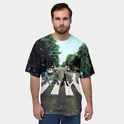 Футболка оверсайз мужская The Beatles альбом Abbey Road, цвет: 3D-принт — фото 2