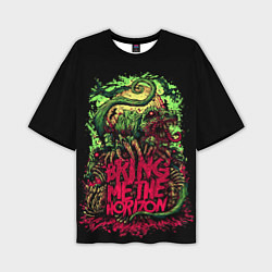 Футболка оверсайз мужская Bring me the horizon dinosaurs, цвет: 3D-принт