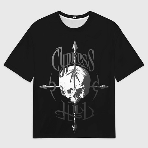 Мужская футболка оверсайз Cypress hill - arrows skull / 3D-принт – фото 1