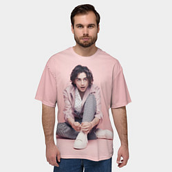 Футболка оверсайз мужская Милый Тимоти Шаламе, цвет: 3D-принт — фото 2