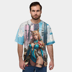 Футболка оверсайз мужская Девушка с экстрасенсорными способностями, цвет: 3D-принт — фото 2