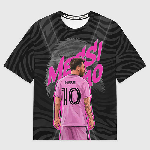 Мужская футболка оверсайз Лионель Месси Интер Майами / 3D-принт – фото 1