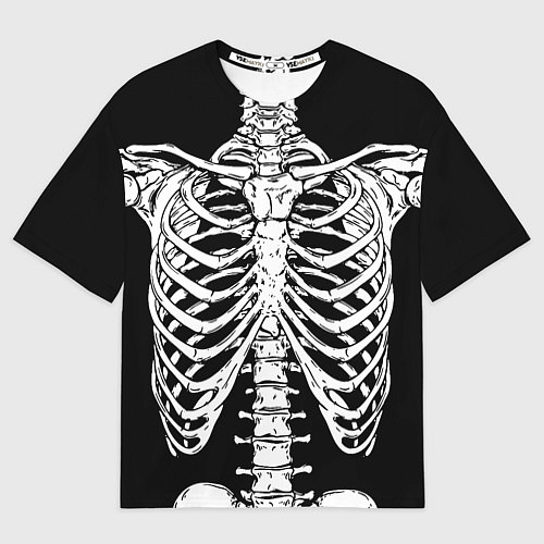 Мужская футболка оверсайз Skeleton ribs / 3D-принт – фото 1