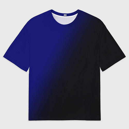 Мужская футболка оверсайз Градиент ультрамарин / 3D-принт – фото 1