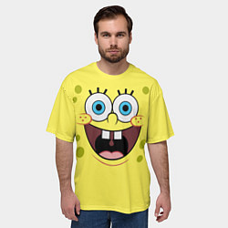 Футболка оверсайз мужская Губка Спанч Боб, цвет: 3D-принт — фото 2