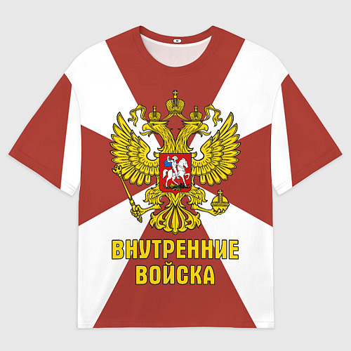 Мужская футболка оверсайз Внутренние Войска - герб / 3D-принт – фото 1