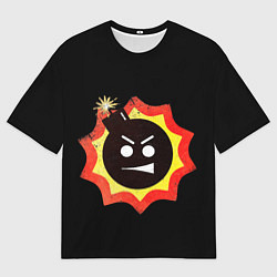 Мужская футболка оверсайз Serious Sam logo