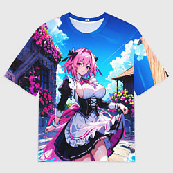 Мужская футболка оверсайз Астольфо служанка - Fate grand order