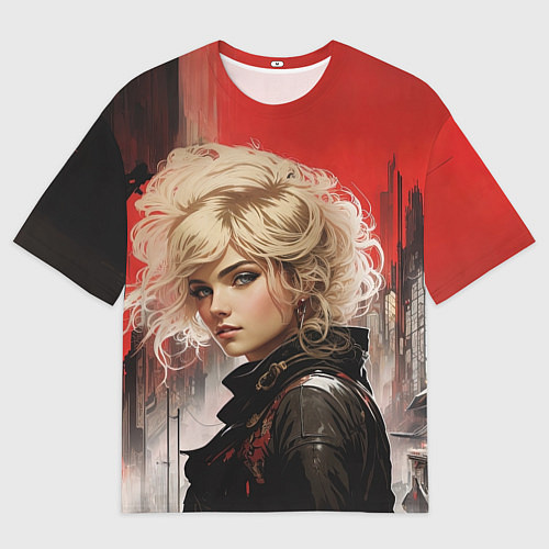 Мужская футболка оверсайз Смотрящая за районом / 3D-принт – фото 1