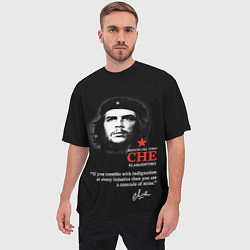 Футболка оверсайз мужская Che Guevara автограф, цвет: 3D-принт — фото 2