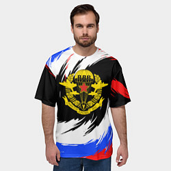 Футболка оверсайз мужская Никто кроме нас - триколор, цвет: 3D-принт — фото 2