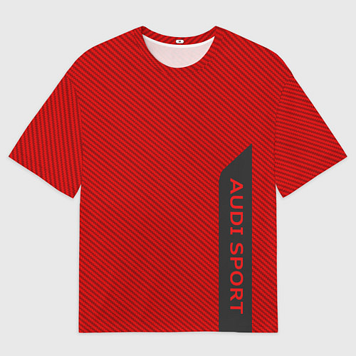 Мужская футболка оверсайз Audi sport carbone / 3D-принт – фото 1