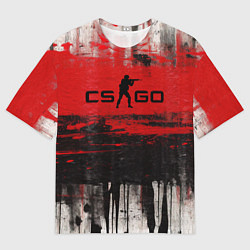 Футболка оверсайз мужская CS GO brushes, цвет: 3D-принт