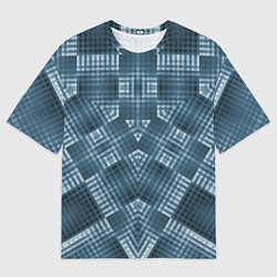 Мужская футболка оверсайз Геометрические фигуры в темных цветах