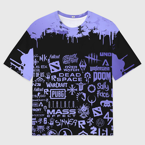 Мужская футболка оверсайз Games pattern / 3D-принт – фото 1