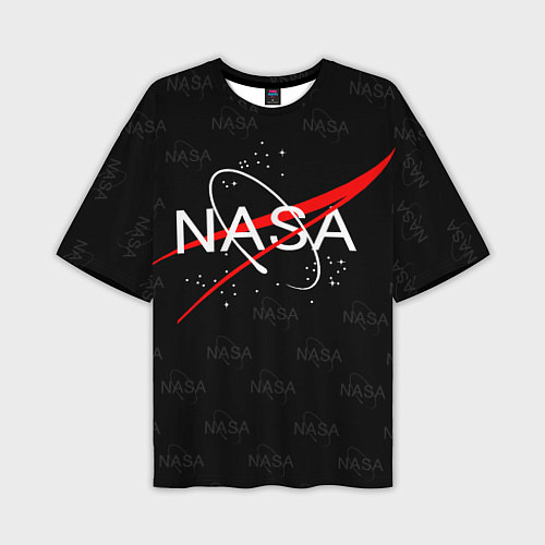 Мужская футболка оверсайз Nasa dark metter / 3D-принт – фото 1