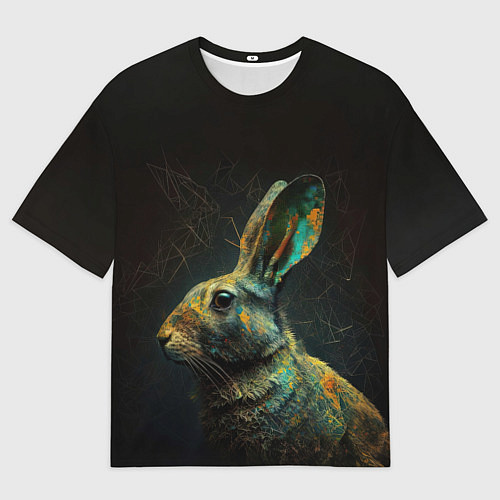 Мужская футболка оверсайз Магический кролик / 3D-принт – фото 1