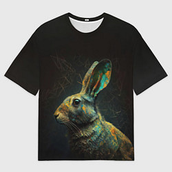 Футболка оверсайз мужская Магический кролик, цвет: 3D-принт