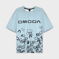 Мужская футболка оверсайз Omoda letters pattern