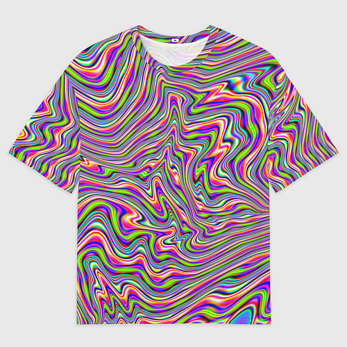 Мужская футболка оверсайз В полоску триппи / 3D-принт – фото 1
