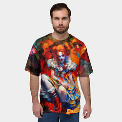 Футболка оверсайз мужская Клоун девушка, цвет: 3D-принт — фото 2