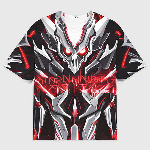 Мужская футболка оверсайз Инопланетный красный скелет / 3D-принт – фото 1