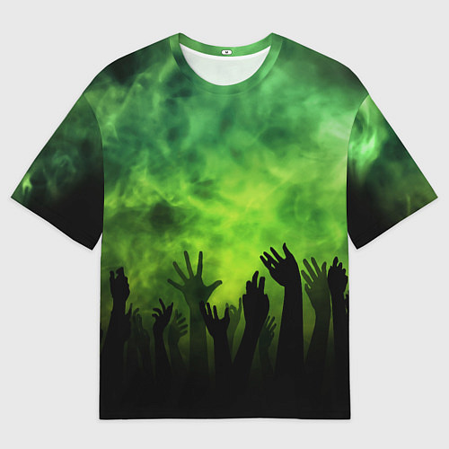 Мужская футболка оверсайз Зомби вечеринка / 3D-принт – фото 1