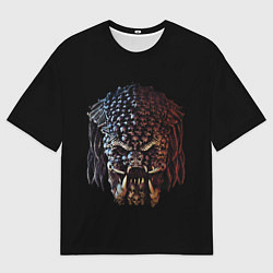 Мужская футболка оверсайз Predator - skull