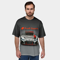Футболка оверсайз мужская Audi sport - racing car - extreme, цвет: 3D-принт — фото 2