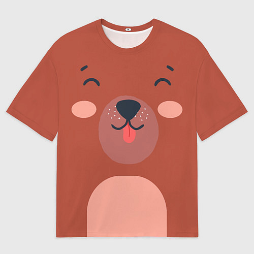 Мужская футболка оверсайз Малаш медвежонок / 3D-принт – фото 1