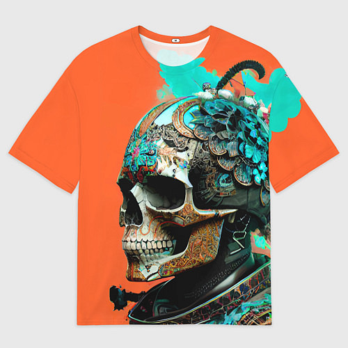 Мужская футболка оверсайз Art skull - irezumi - Japan / 3D-принт – фото 1