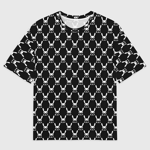 Мужская футболка оверсайз BAP white pattern / 3D-принт – фото 1