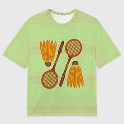 Мужская футболка оверсайз Бадминтон