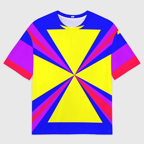 Мужская футболка оверсайз Абстракция геометрическая / 3D-принт – фото 1