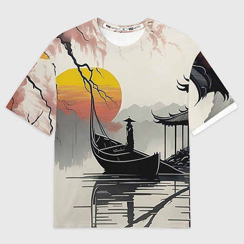 Мужская футболка оверсайз Красота Японии / 3D-принт – фото 1