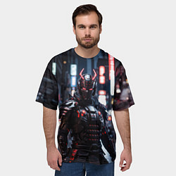 Футболка оверсайз мужская Кибернетический шиноби, цвет: 3D-принт — фото 2
