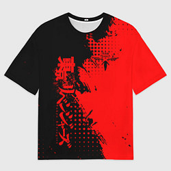 Футболка оверсайз мужская Группировка Вальхалла - Tokyo revengers, цвет: 3D-принт