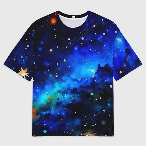 Мужская футболка оверсайз Живописный космос / 3D-принт – фото 1