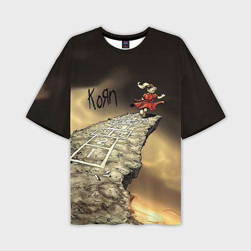 Мужская футболка оверсайз Korn обложка альбома Follow the Leader / 3D-принт – фото 1