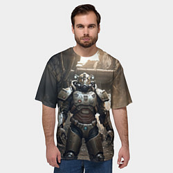 Футболка оверсайз мужская Солдат в силовой броне, цвет: 3D-принт — фото 2