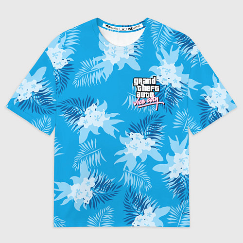 Мужская футболка оверсайз Цветочный паттерн - GTA vice city / 3D-принт – фото 1