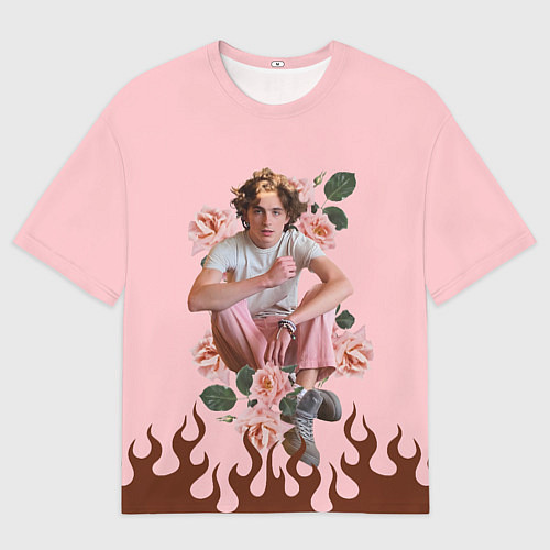 Мужская футболка оверсайз Тимоти в огне / 3D-принт – фото 1