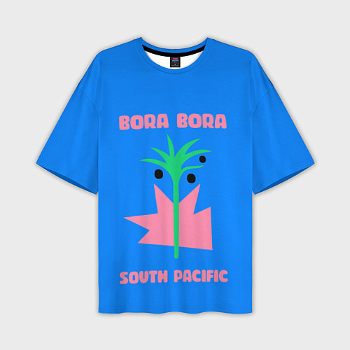 Мужская футболка оверсайз Бора-Бора - Тихий океан / 3D-принт – фото 1