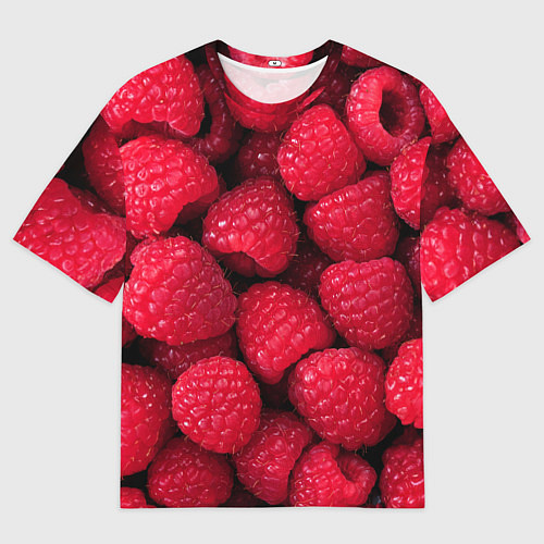Мужская футболка оверсайз Малина - паттерн / 3D-принт – фото 1