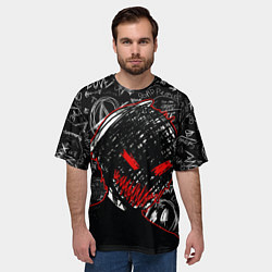 Футболка оверсайз мужская Токийский гуль - Dead inside mood, цвет: 3D-принт — фото 2